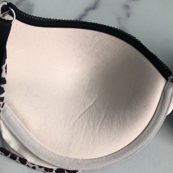 LILY OF FRANCE Animal Print Push-Up Underwire Bra Size 36C - Picture 4 of 11